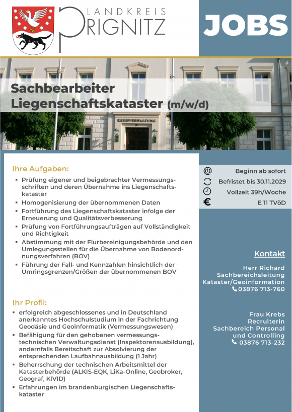 Sachbearbeiter Liegenschaftskataster (m/w/d) - Seite 1